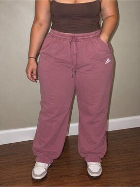 Adidas Plus Size Dusty Pink Plus Size Jogger Sweatpants Size 2XL